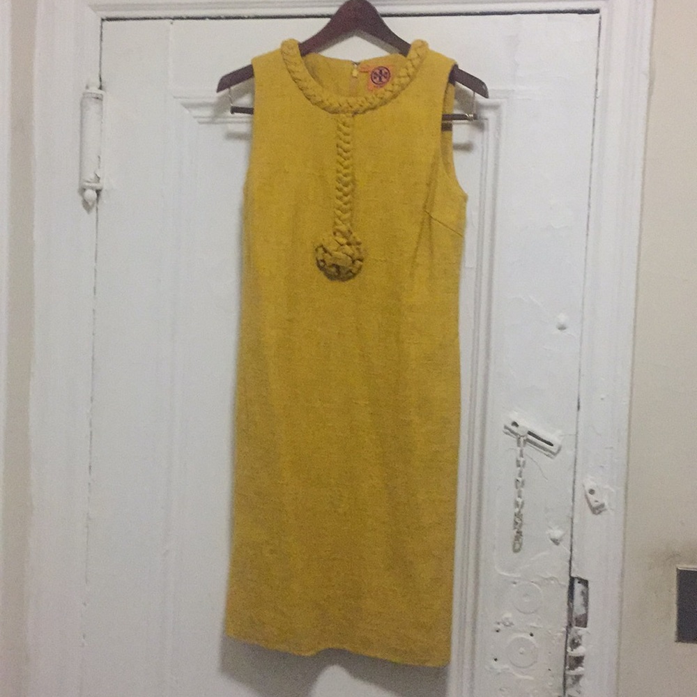 Tory Burch Mustard Yellow Dress Size 6